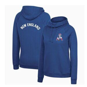 New England Patriots Mitchell & Ness Women's Funnel Neck Pullover Hoodie